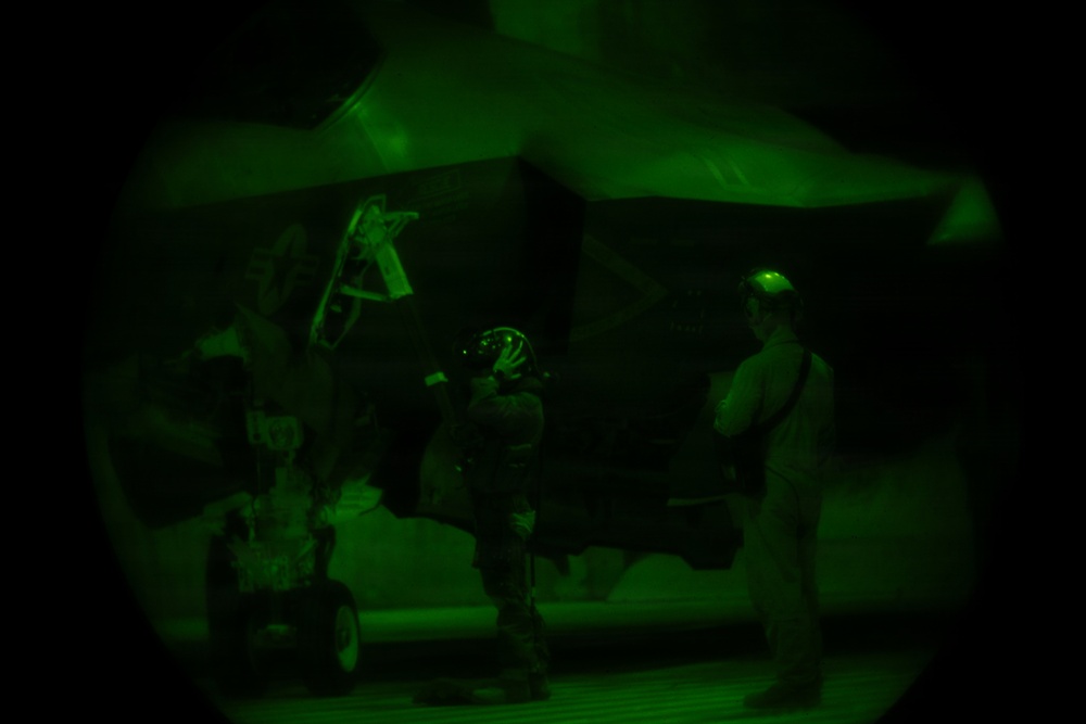 U.S. Marines conduct flight operations