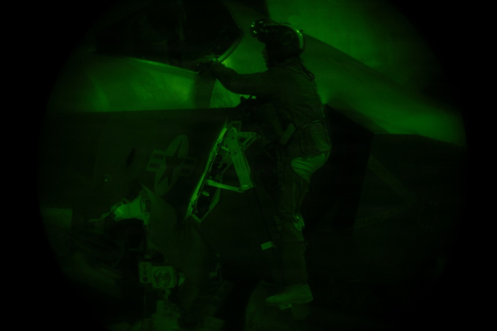 U.S. Marines conduct flight operations