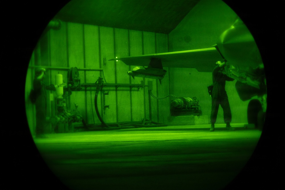 U.S. Marines conduct flight operations