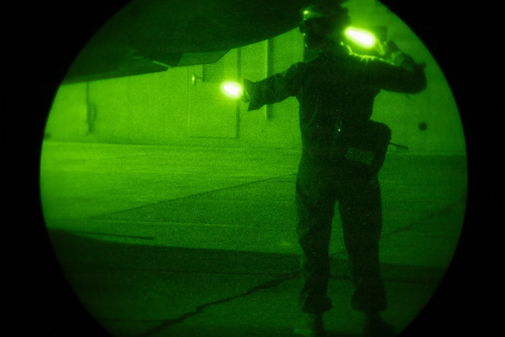 U.S. Marines conduct flight operations