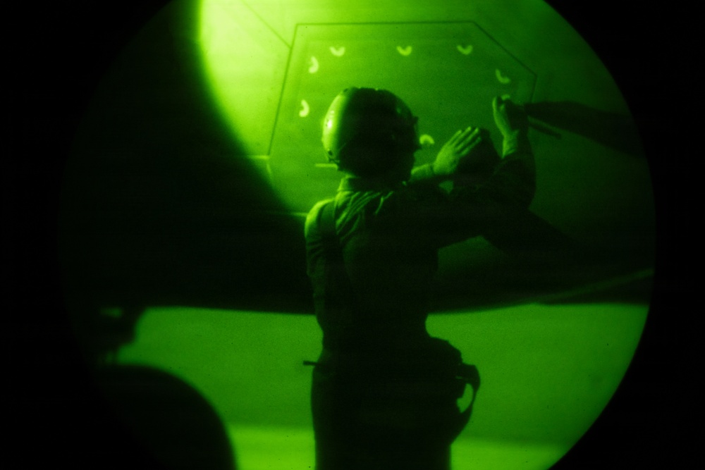 U.S. Marines conduct flight operations