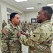 U.S. Army Sgt. Tybri Odom, Mississippi Army National Guard, is promoted to Staff Sergeant