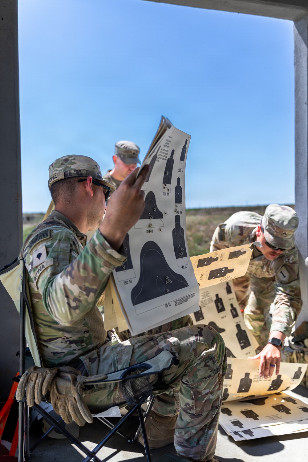 U.S. Soldiers assigned to the 1st Infantry Division conduct qualifying range at Mihail Kogălniceanu Air Base, Romania