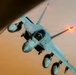 U.S. Air Force KC135 supports U.S. Navy F/A 18 during air refueling