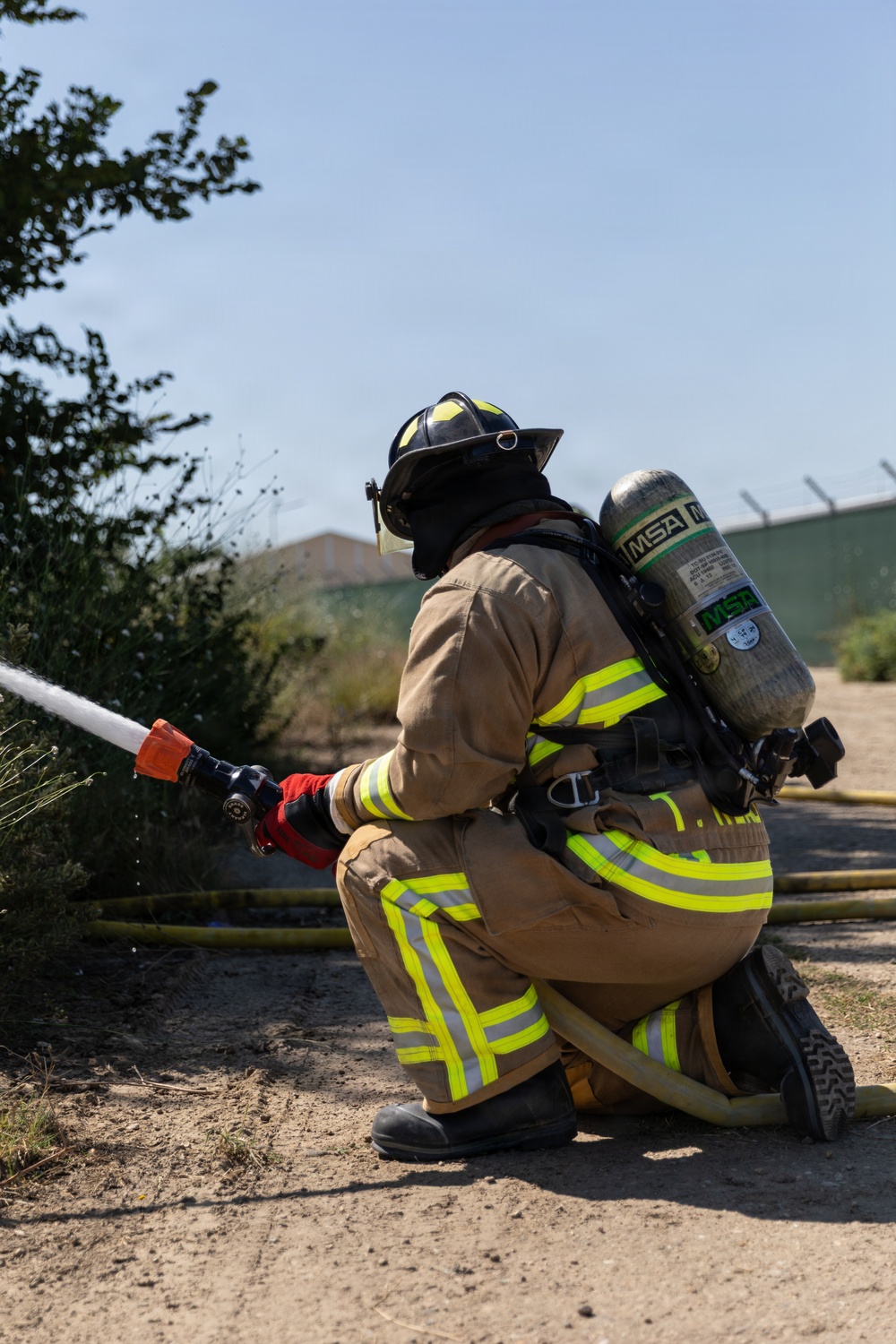 U.S. Army Firefighters conduct fast water supply training on Mihail Kogălniceanu Air Base, Romania
