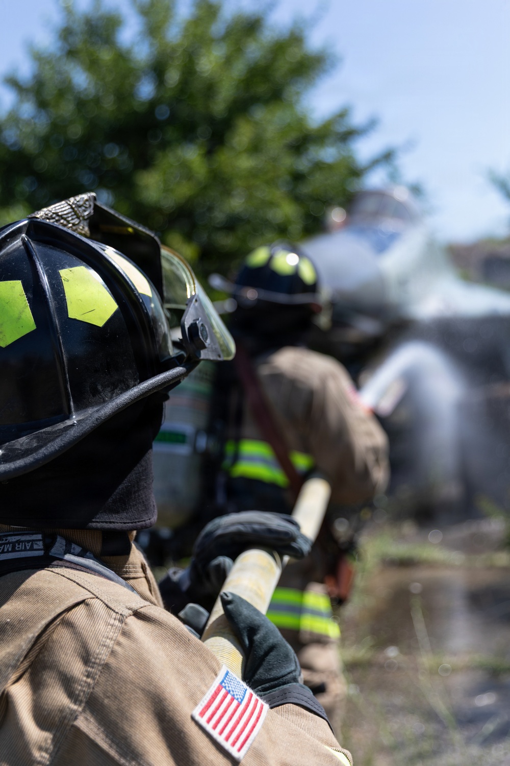 U.S. Army Firefighters conduct fast water supply training on Mihail Kogălniceanu Air Base, Romania