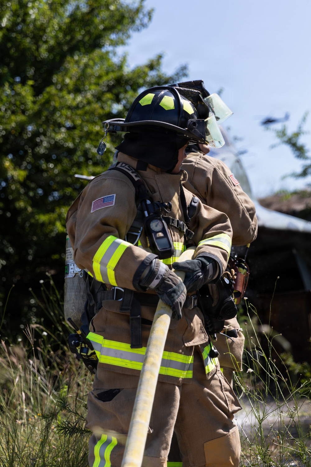 U.S. Army Firefighters conduct fast water supply training on Mihail Kogălniceanu Air Base, Romania