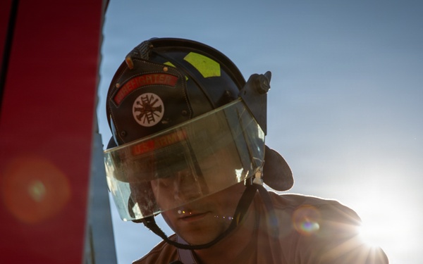 U.S. Army Firefighters conduct fast water supply training on Mihail Kogălniceanu Air Base, Romania
