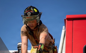 U.S. Army Firefighters conduct fast water supply training on  Mihail Kogălniceanu Air Base, Romania