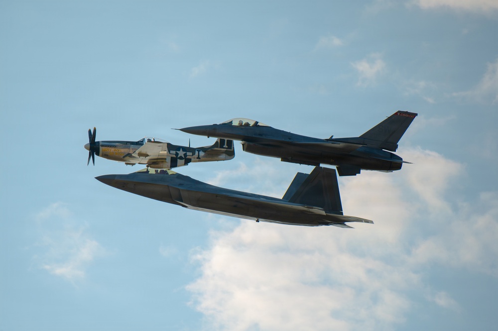 U.S. Air Force Performs Heritage Flight at EAA AirVenture Oshkosh 2026