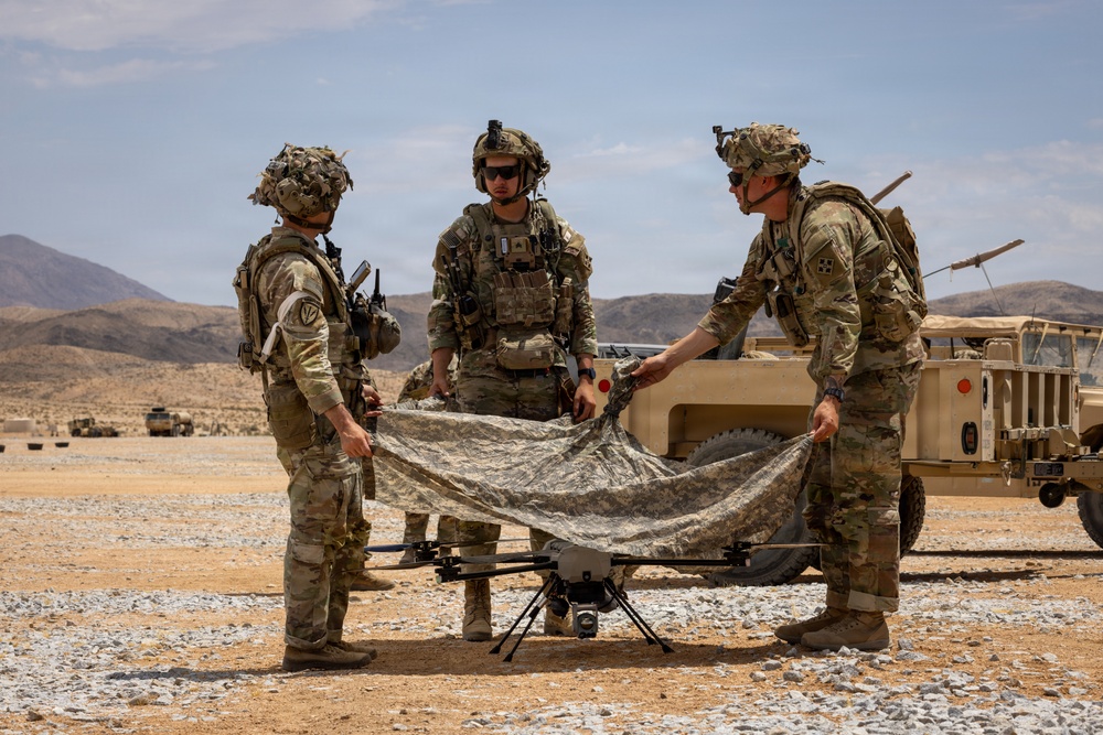 U.S. Army Soldiers test drones during PC-C6