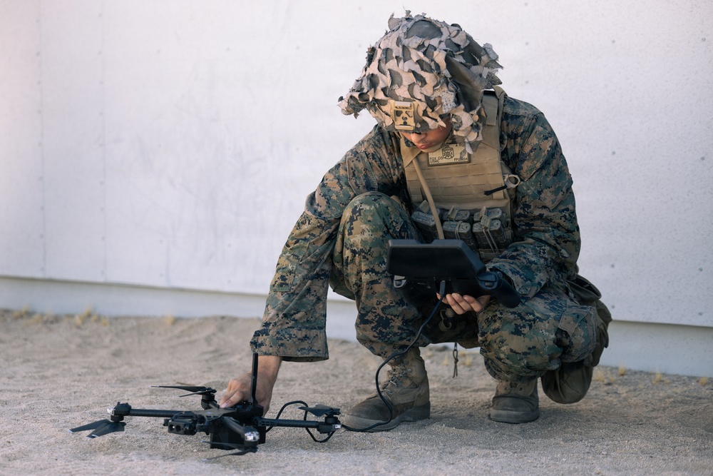 U.S. Marines with 2nd Bn., 1st Marines, rehearse platoon attacks during AFX