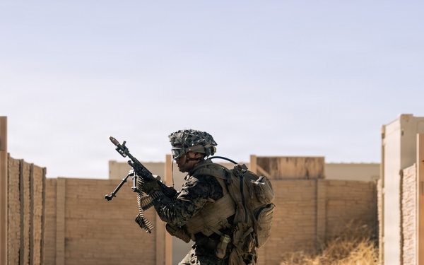 U.S. Marines with 2nd Bn., 1st Marines, rehearse platoon attacks during AFX