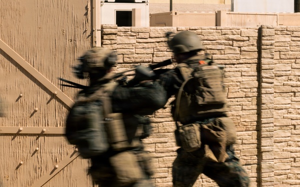 U.S. Marines with 2nd Bn., 1st Marines, rehearse platoon attacks during AFX