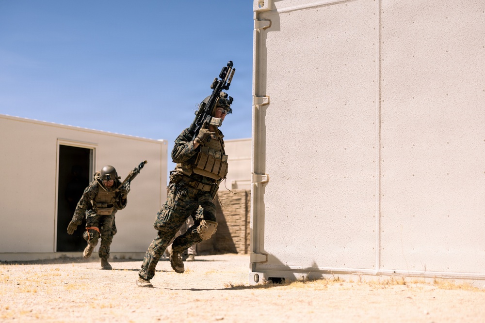 U.S. Marines with 2nd Bn., 1st Marines, rehearse platoon attacks during AFX