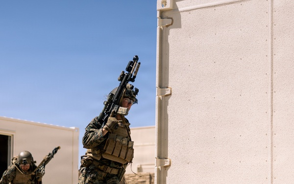 U.S. Marines with 2nd Bn., 1st Marines, rehearse platoon attacks during AFX