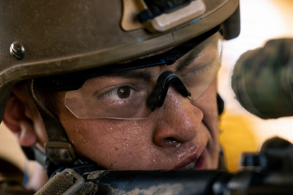 U.S. Marines with 2nd Bn., 1st Marines, rehearse platoon attacks during AFX