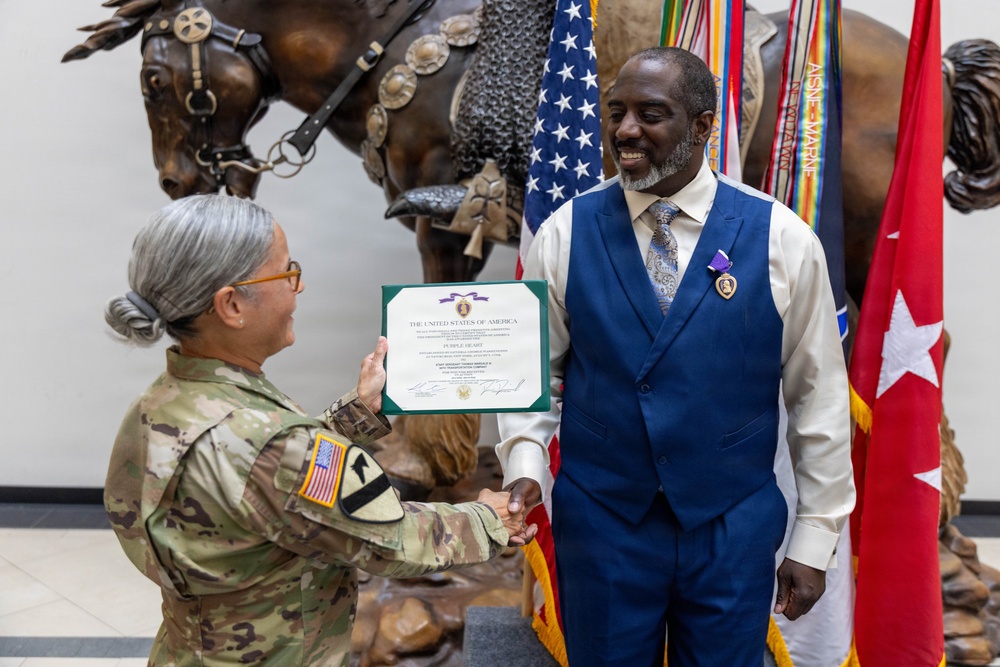 Retired Soldier receives Purple Heart for actions during 2004 Good Friday Ambush