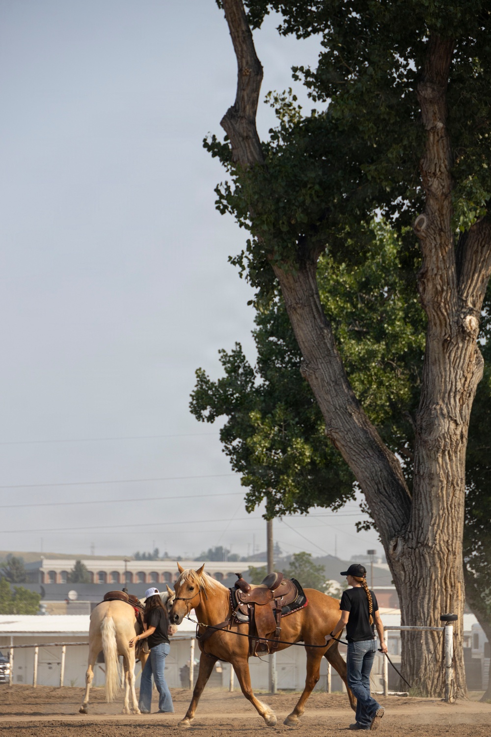 U.S. Marine Corps Mounted Color Guard presents the colors for Big Sky Pro Rodeo