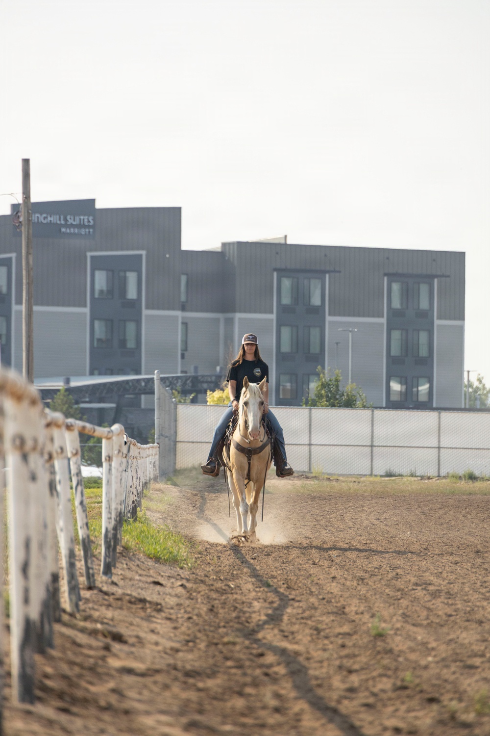 U.S. Marine Corps Mounted Color Guard presents the colors for Big Sky Pro Rodeo