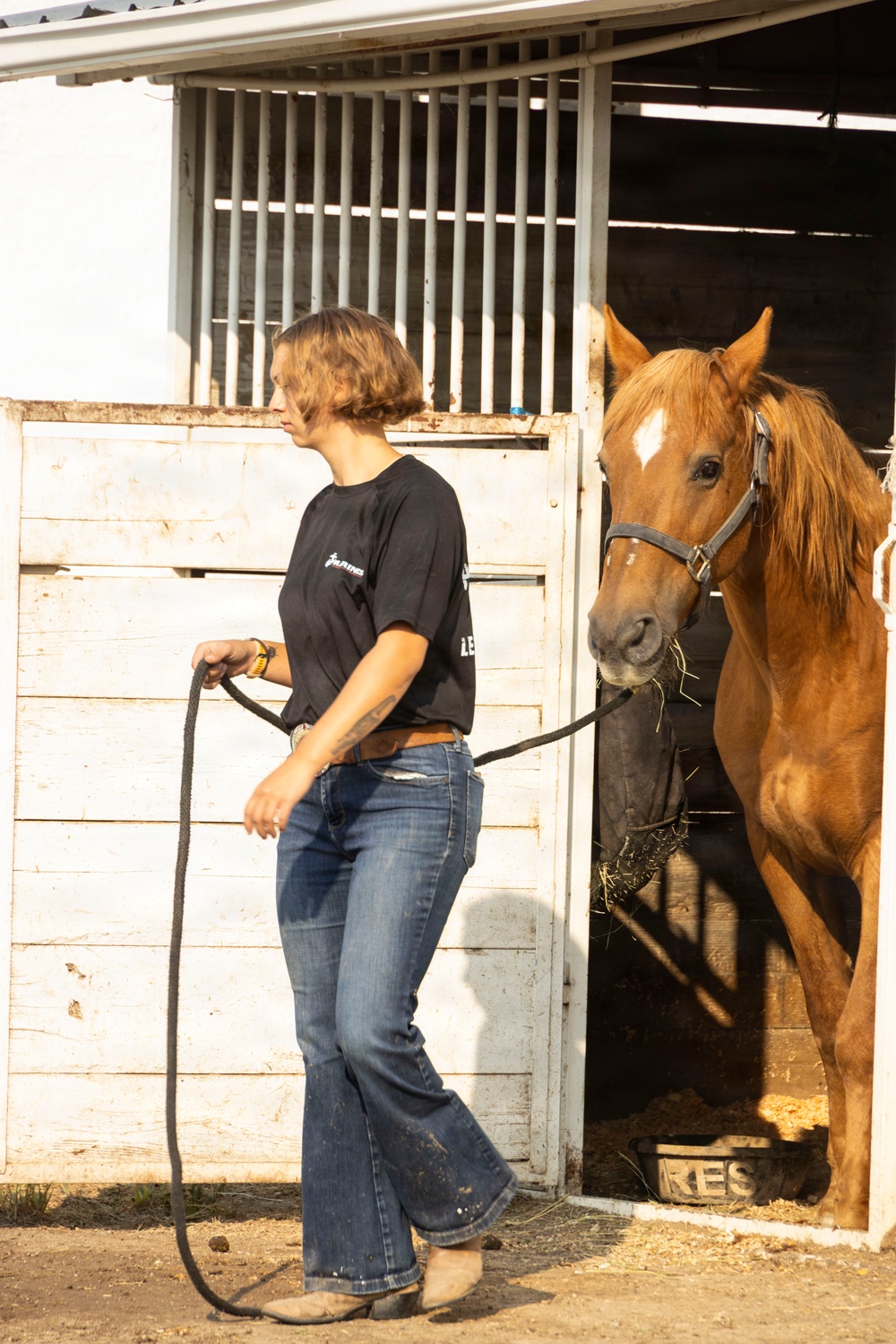 U.S. Marine Corps Mounted Color Guard presents the colors for Big Sky Pro Rodeo
