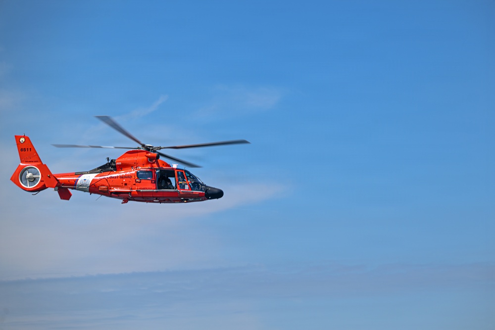 U.S. Coast Guard MH-65 Dolphin Helicopter 6511 in Flight