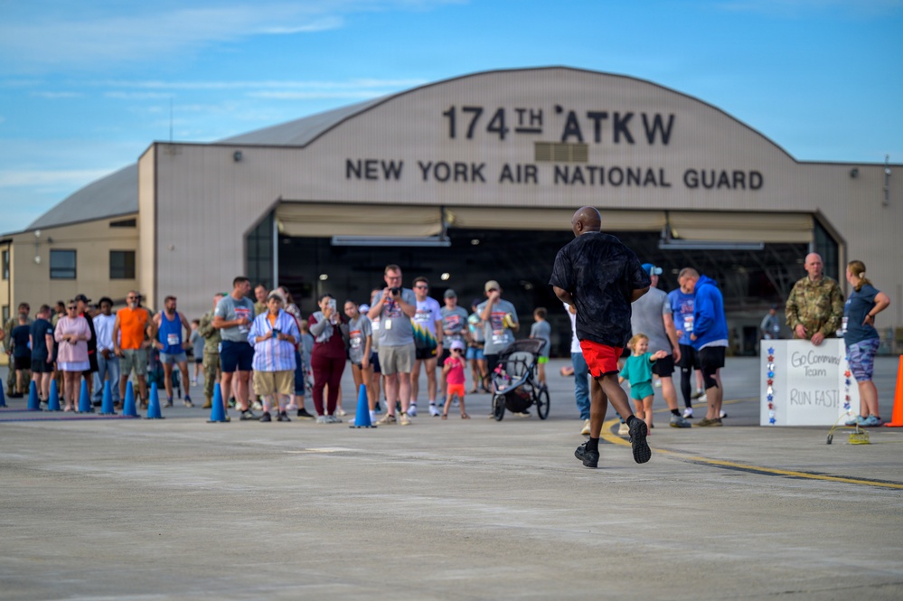 Staff Sgt. Moore Crosses Runway 5K Finish Line