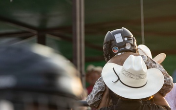 U.S. Marine Corps Mounted Color Guard presents the colors for Big Sky Pro Rodeo