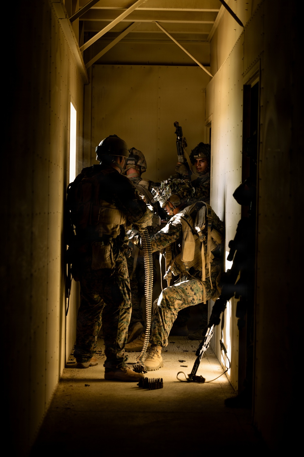 U.S. Marines with 2nd Bn., 1st Marines, rehearse company attacks during AFX