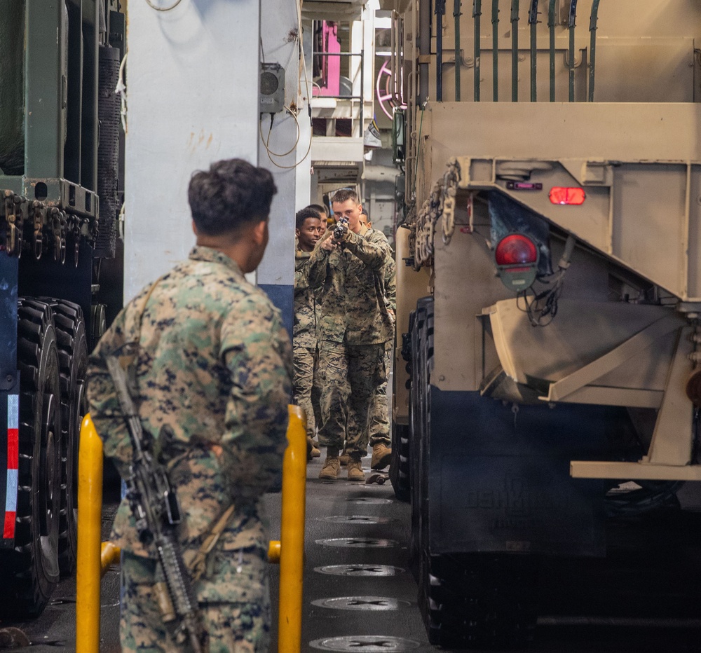 U.S. Marines Conduct Training Aboard USS Makin Island