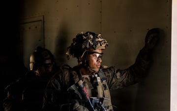U.S. Marines with 2nd Bn., 1st Marines, rehearse company attacks during AFX