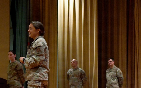 CMSgt Amber McDonald and Ashley Davis Promotion ceremony