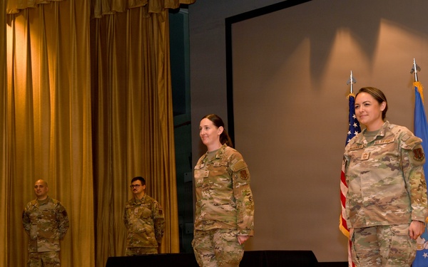 CMSgt Ashley Davis and Amber McDonald Chief Promotion ceremony