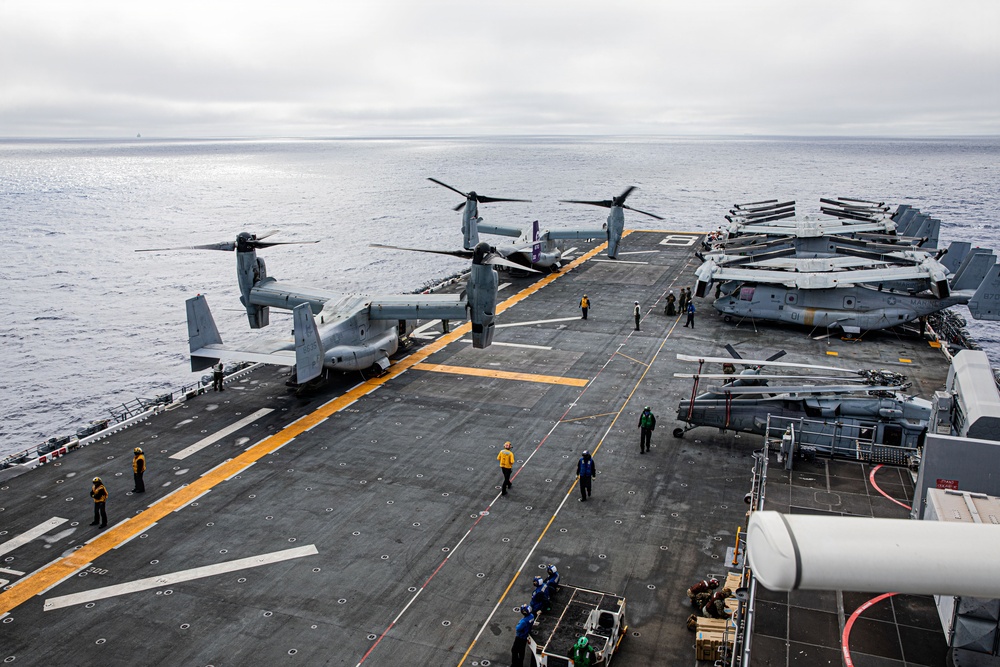 USS Makin Island Conducts VM-22 Flight Operations