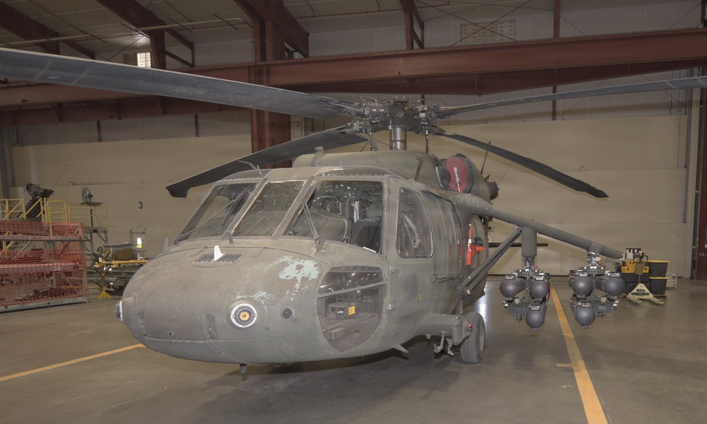 US Army UH-60M Black Hawk modified for Air-Launched Effects during PCC6.