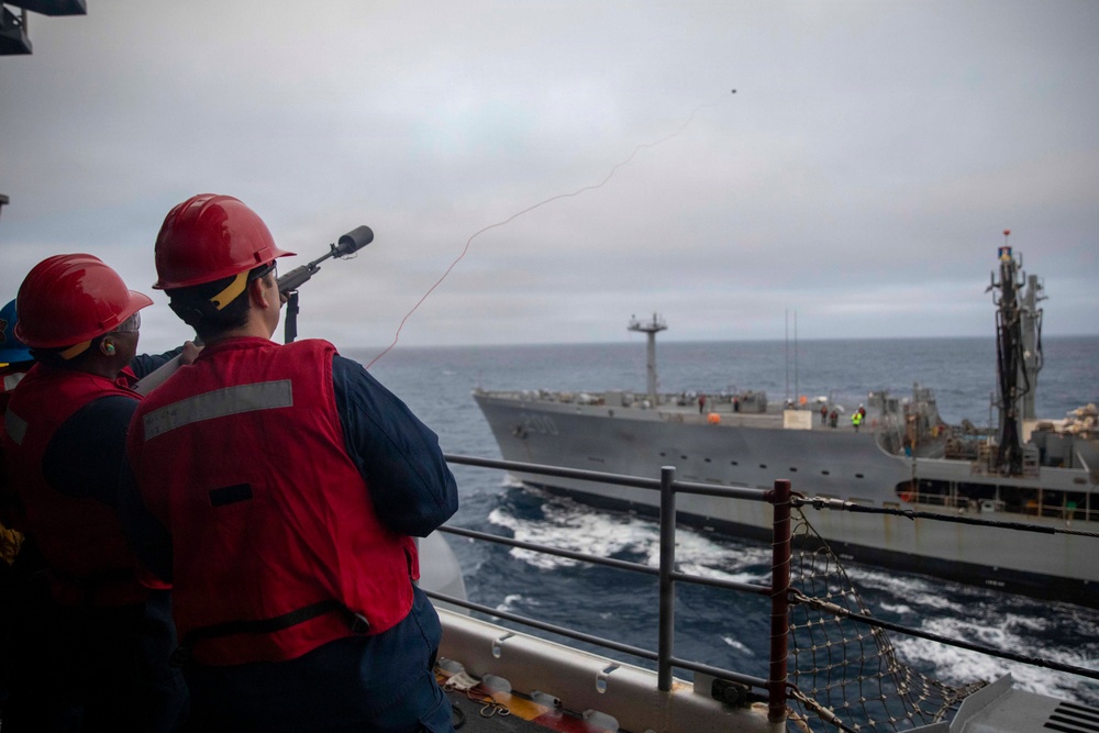 USS Makin Island Conducts a Replenishment-at-sea with USNS Guadalupe