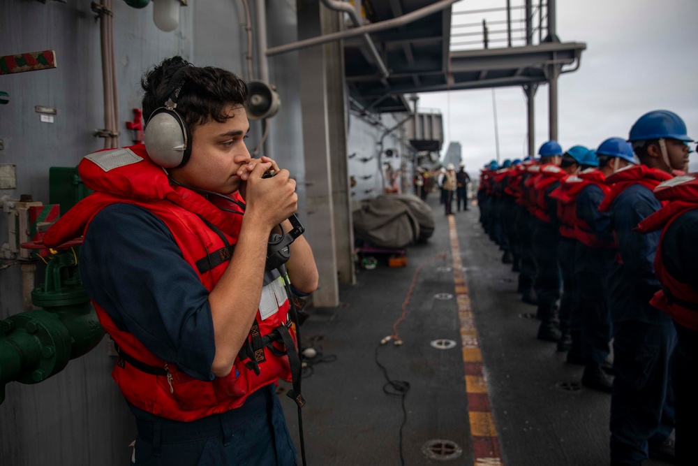 USS Makin Island Conducts a Replenishment-at-sea with USNS Guadalupe