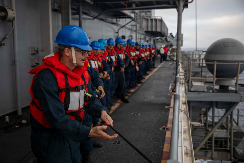 USS Makin Island Conducts a Replenishment-at-sea with USNS Guadalupe