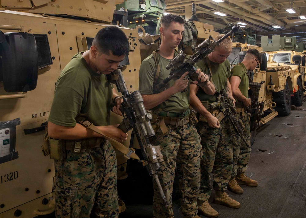 U.S. Marines Conduct Training Aboard USS Makin Island