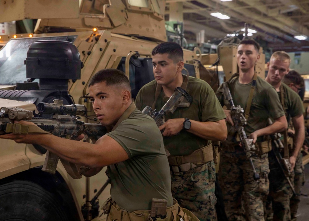 U.S. Marines Conduct Training Aboard USS Makin Island