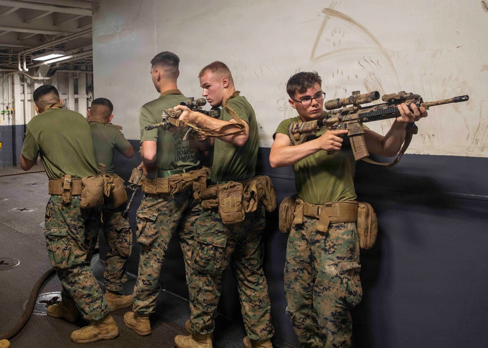 U.S. Marines Conduct Training Aboard USS Makin Island