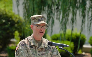Maj. Earl, Madigan's patient and staff support K-9, promotion Ceremony