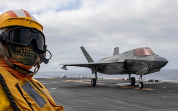 F-35B Prepares to Launch Off USS Makin Island