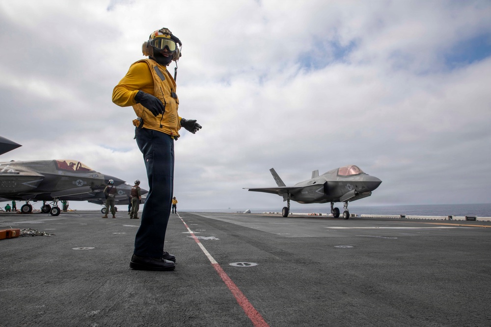 F-35B Prepares to Launch Off USS Makin Island
