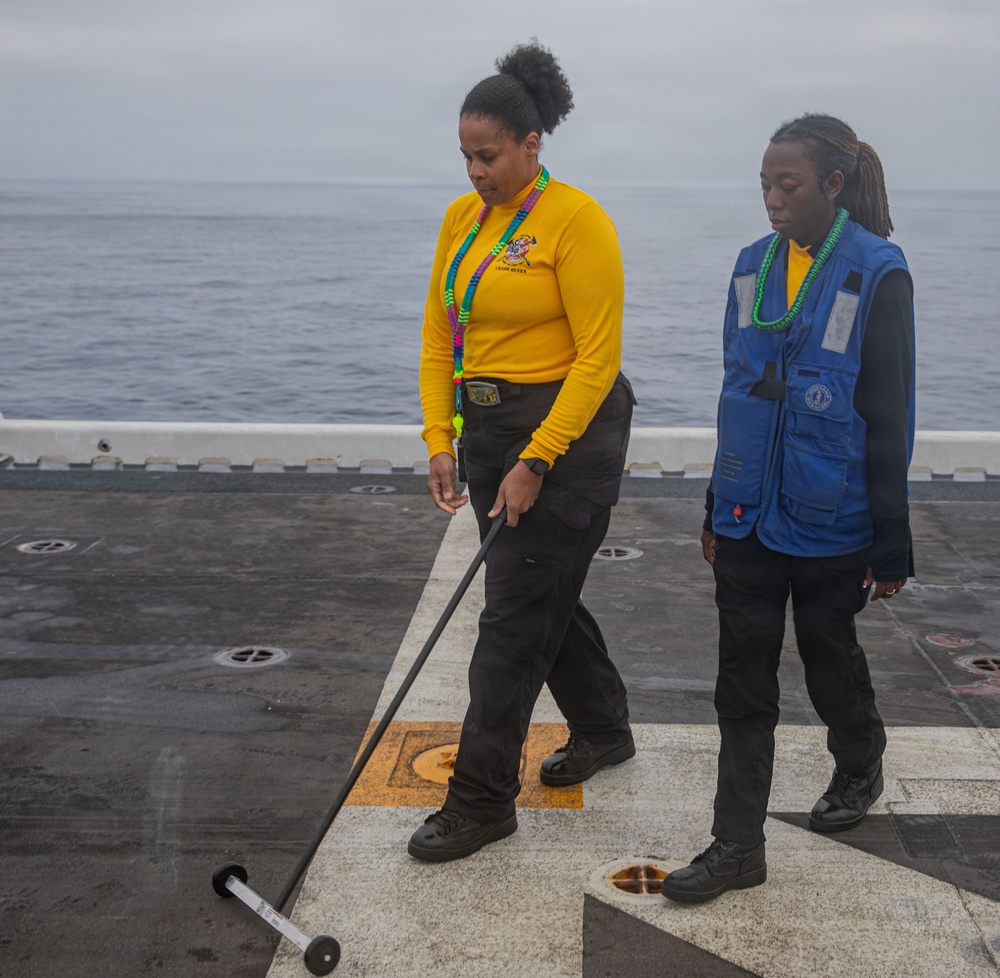 USS Makin Island Conducts FOD Walk