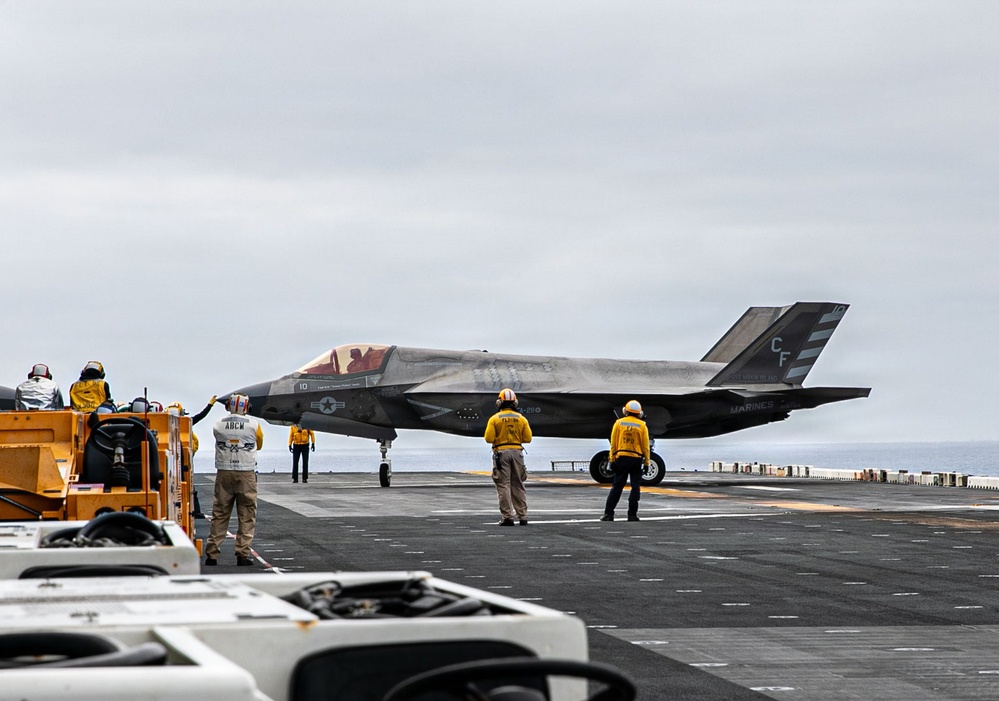 USS Makin Island Conducts F-35 Flight Ops