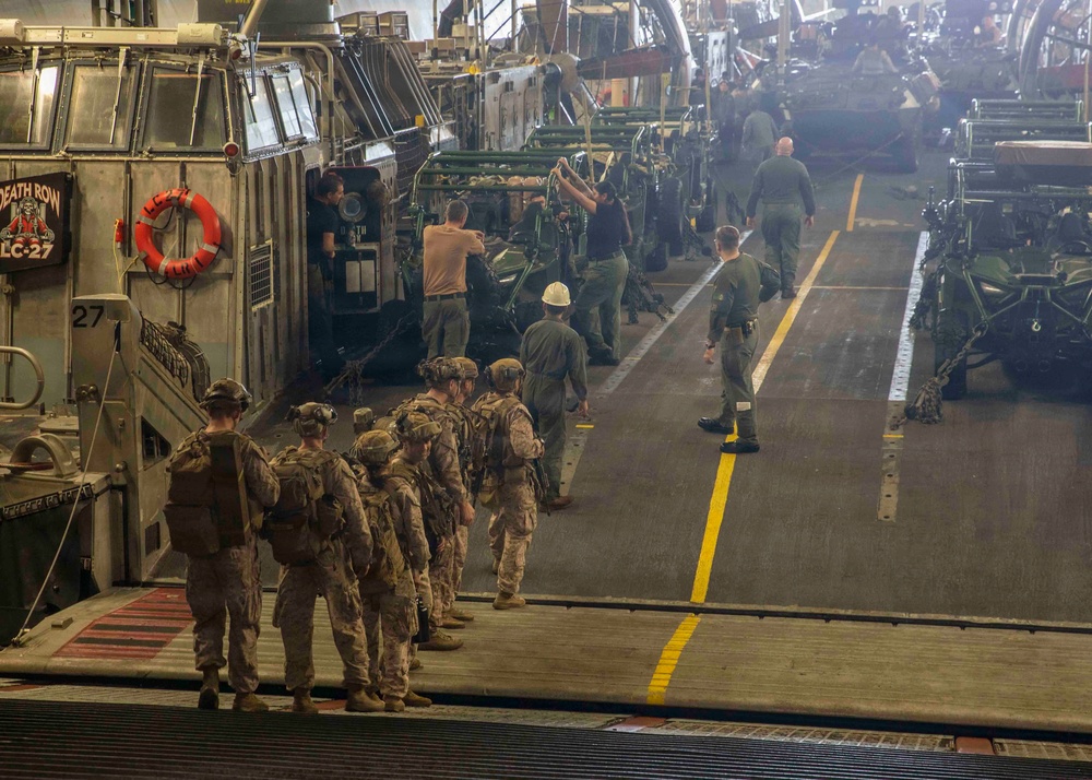 USS Makin Island Conducts Well Deck Operations