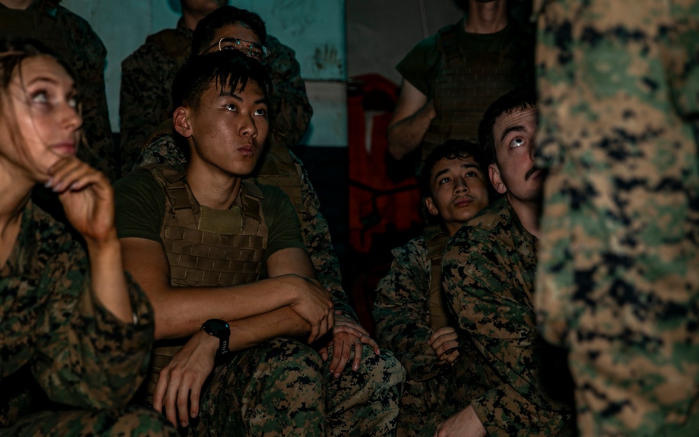 US Marine Conducts Martial Arts Program (MCMAP) Aboard USS Makin Island
