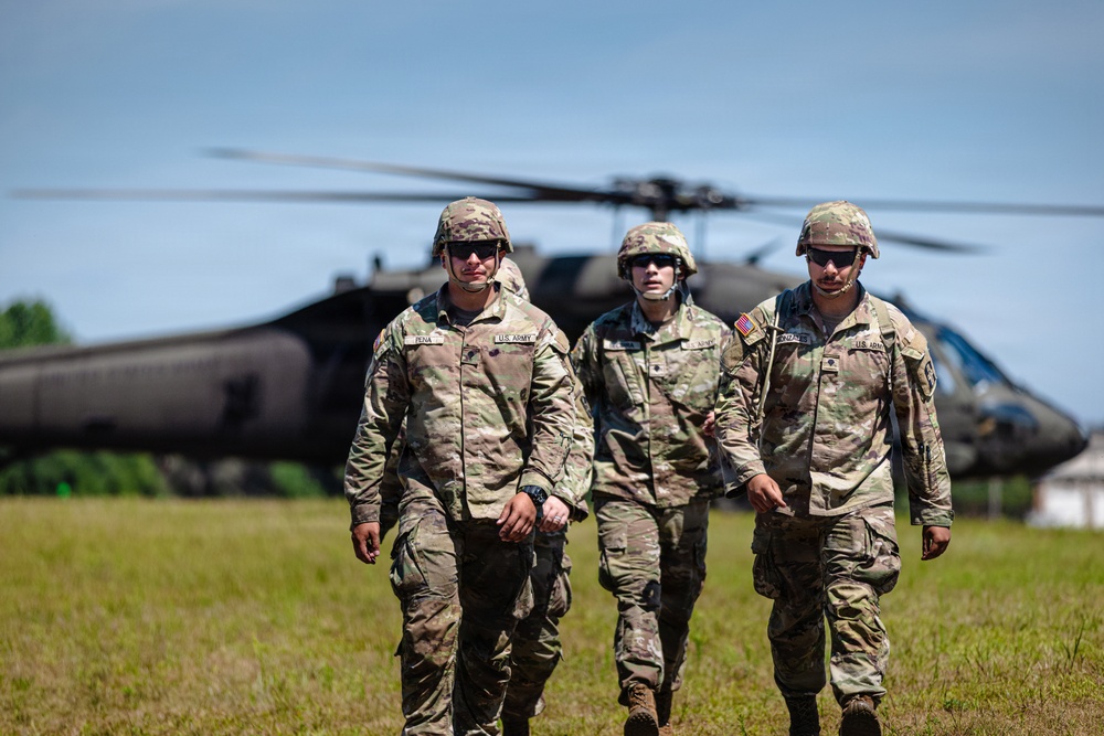 Army Reserve Soldiers conduct casualty evacuation training during WAREX 26