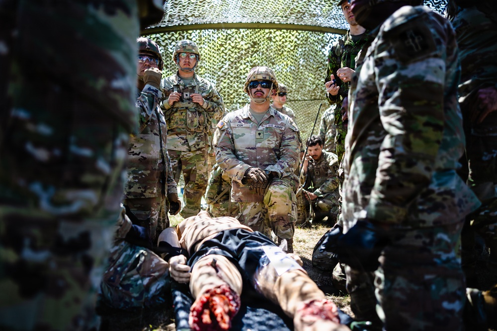 Army Reserve Soldiers conduct casualty evacuation training during WAREX 26